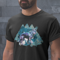 Custom Pet Portrait T-Shirt - Artistic Painted Shape Design