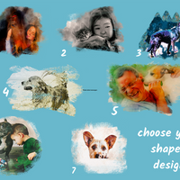 Custom Pet Portrait T-Shirt - Artistic Painted Shape Design