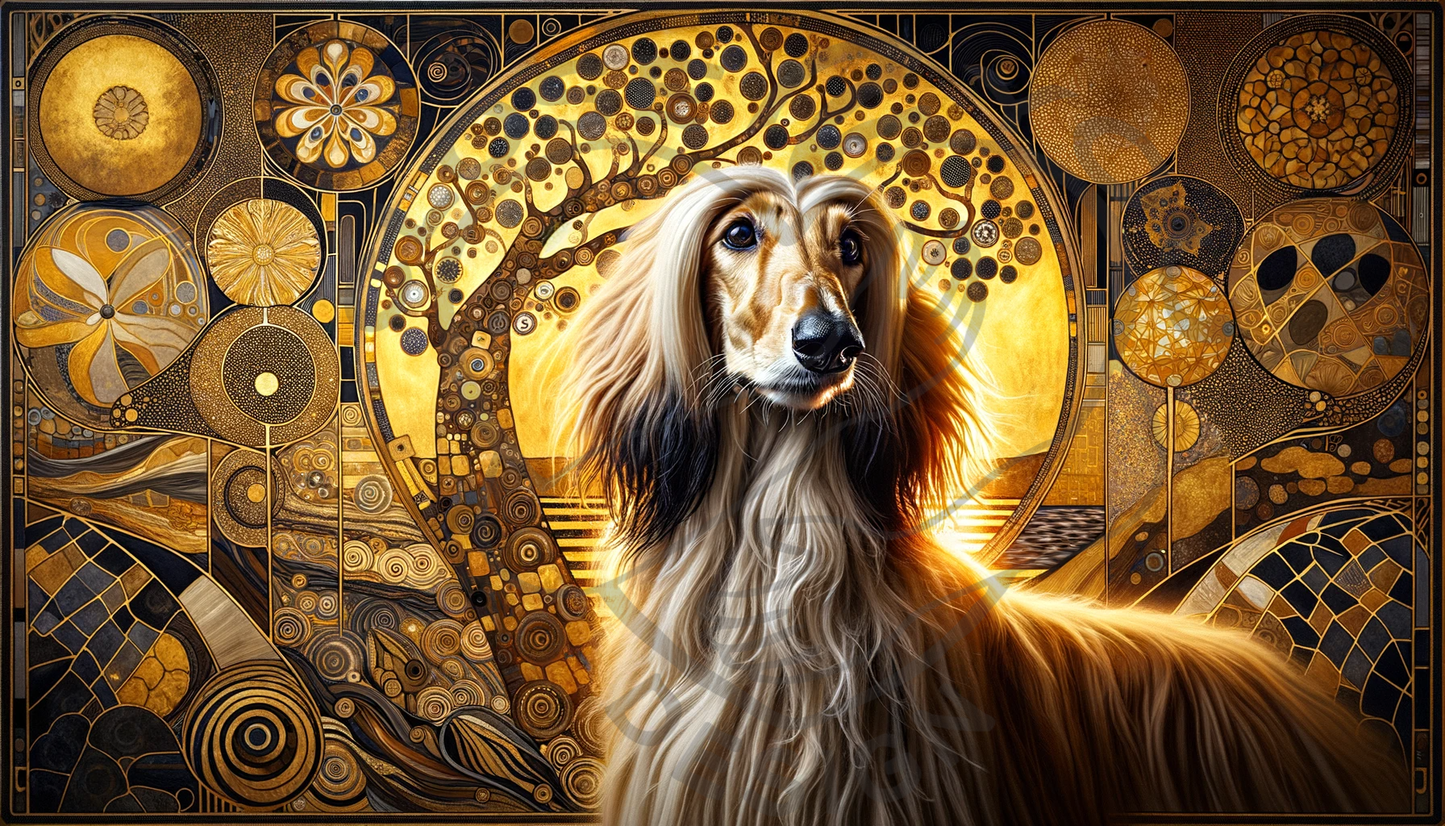 2024 Afghan Hound Art Calendar - 12 Unique Artistic Styles-Ledger vertical (11" x 16.5")