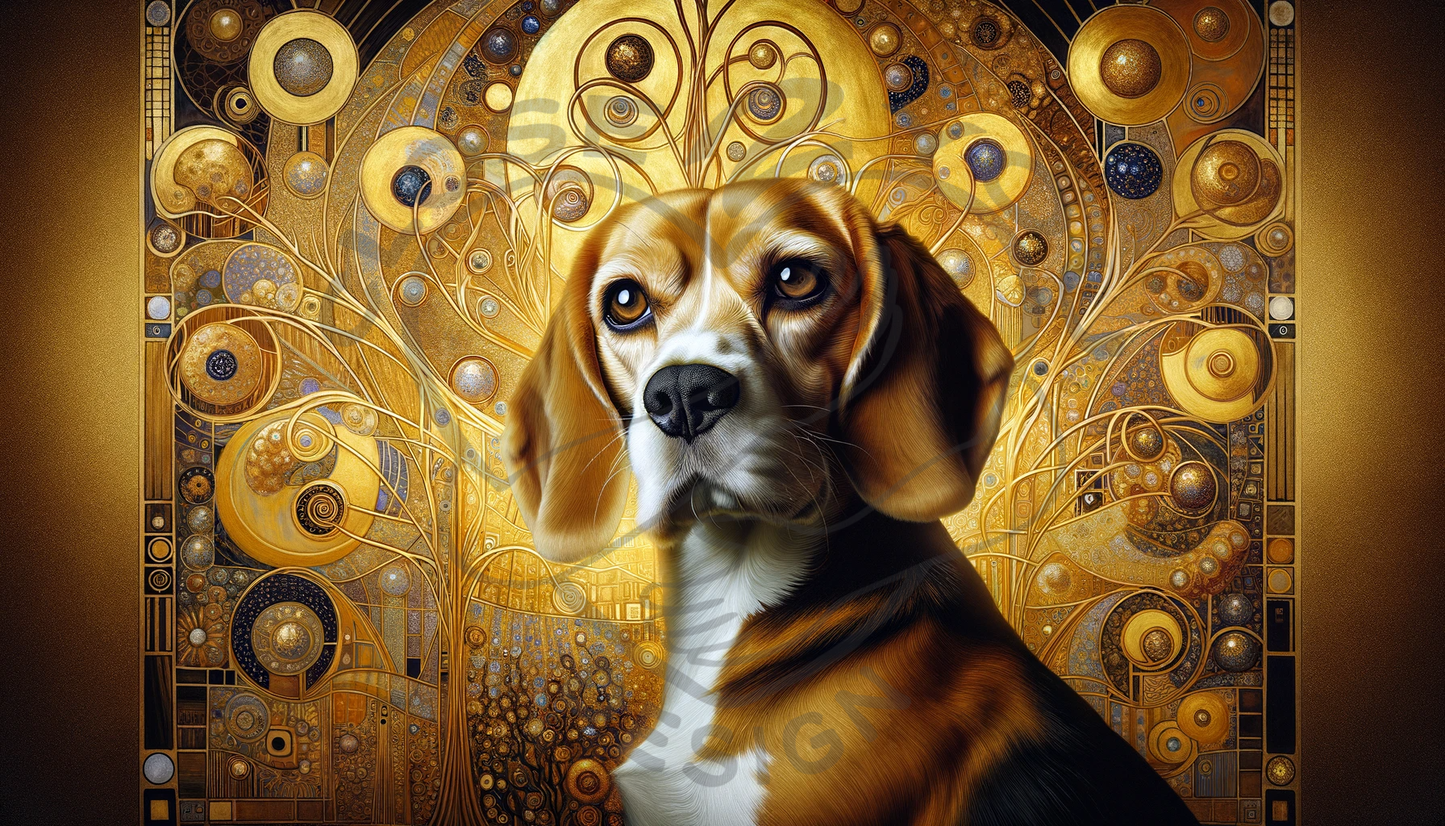 2024 Beagle Art Calendar - 12 Unique Artistic Styles - Ledger vertical (11" x 16.5")