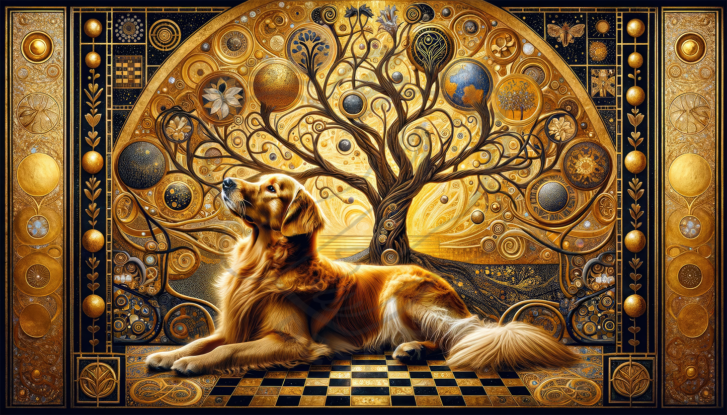 2025 Golden Retriever Art Calendar - 12 Unique Artistic Styles