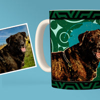 Retro Art Custom Pet Mug - Personalized Pet Portrait, Unique Gift for Pet Lovers - 11oz Ceramic Mug
