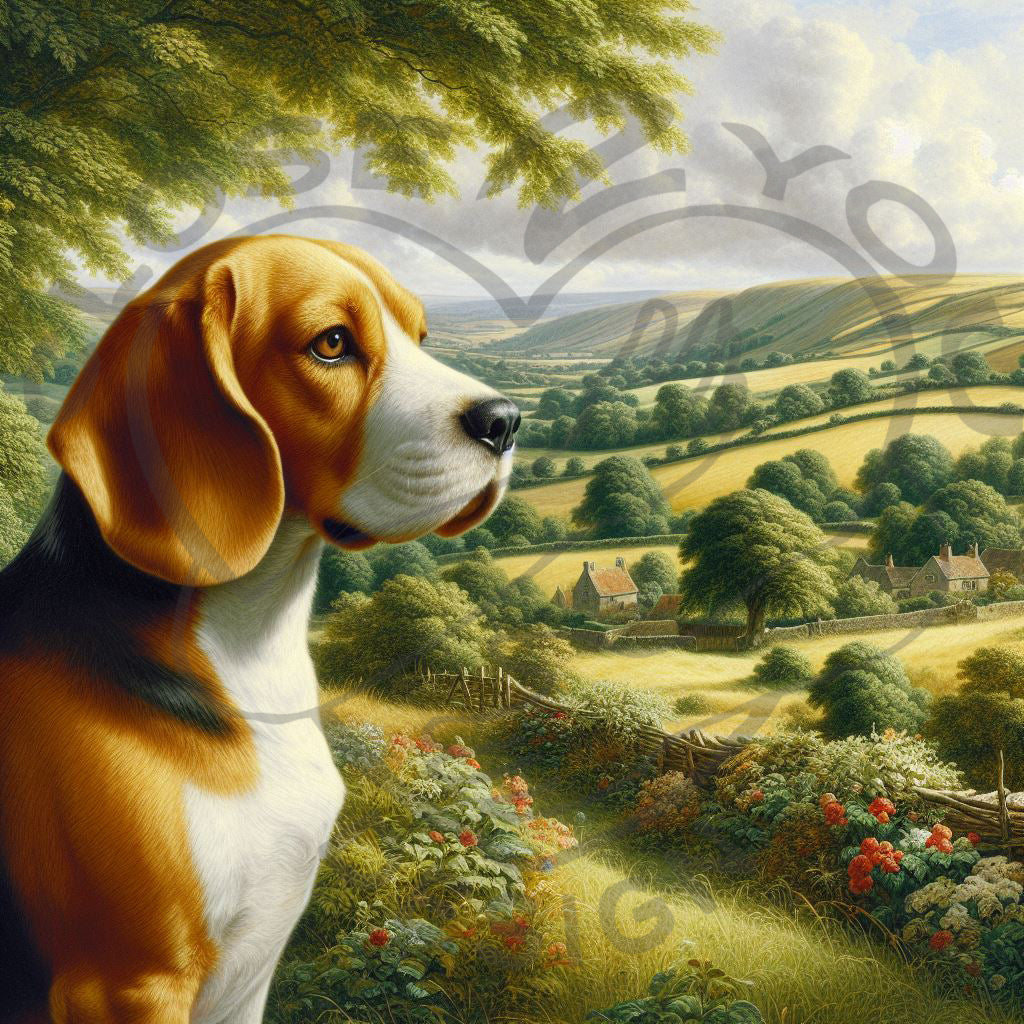 2024 Beagle Art Calendar - 12 Unique Artistic Styles - Ledger vertical (11" x 16.5")