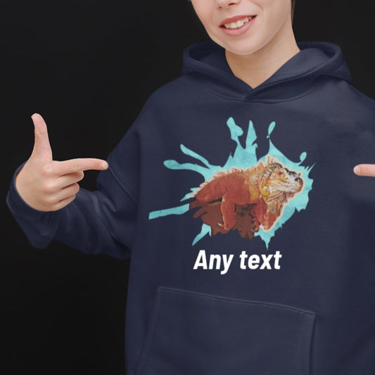 Custom Pet Portrait on a Hoodie for Kids - Retro Style - Unique Personalised Gift