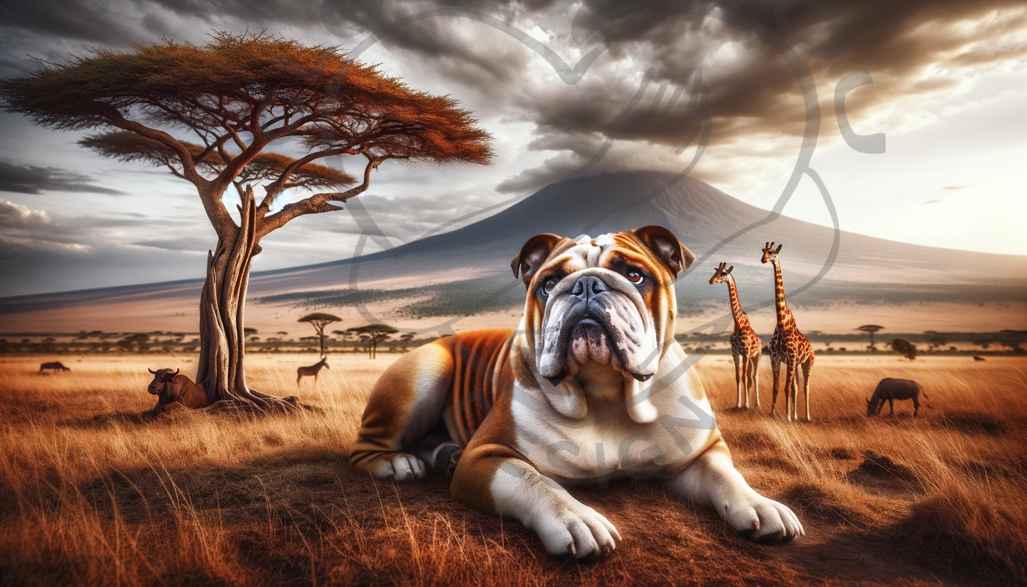 2025 English Bulldog Art Calendar - 12 Unique Artistic Styles  - Ledger vertical (11" x 16.5")