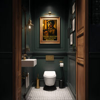 Rottweiler Toilet Poster – Dutch Old Masters Bathroom Art with Humor