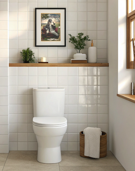 Aristopaws Bathroom Humor - Afghan Hound Wall Art