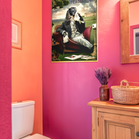 Aristopaws Bathroom Humor - Afghan Hound Wall Art