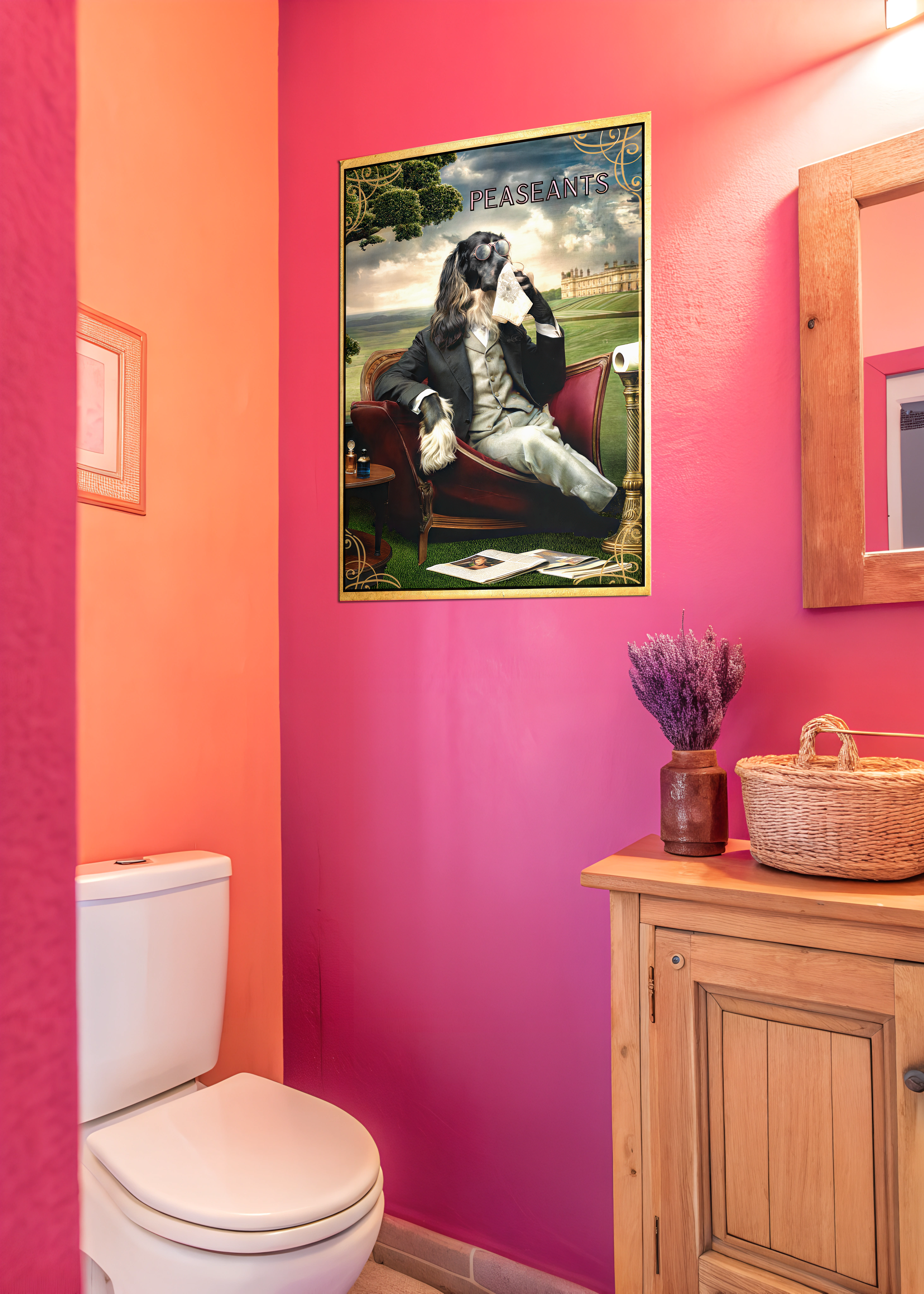Aristopaws Bathroom Humor - Afghan Hound Wall Art