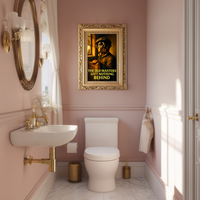 Rottweiler Toilet Poster – Dutch Old Masters Bathroom Art with Humor