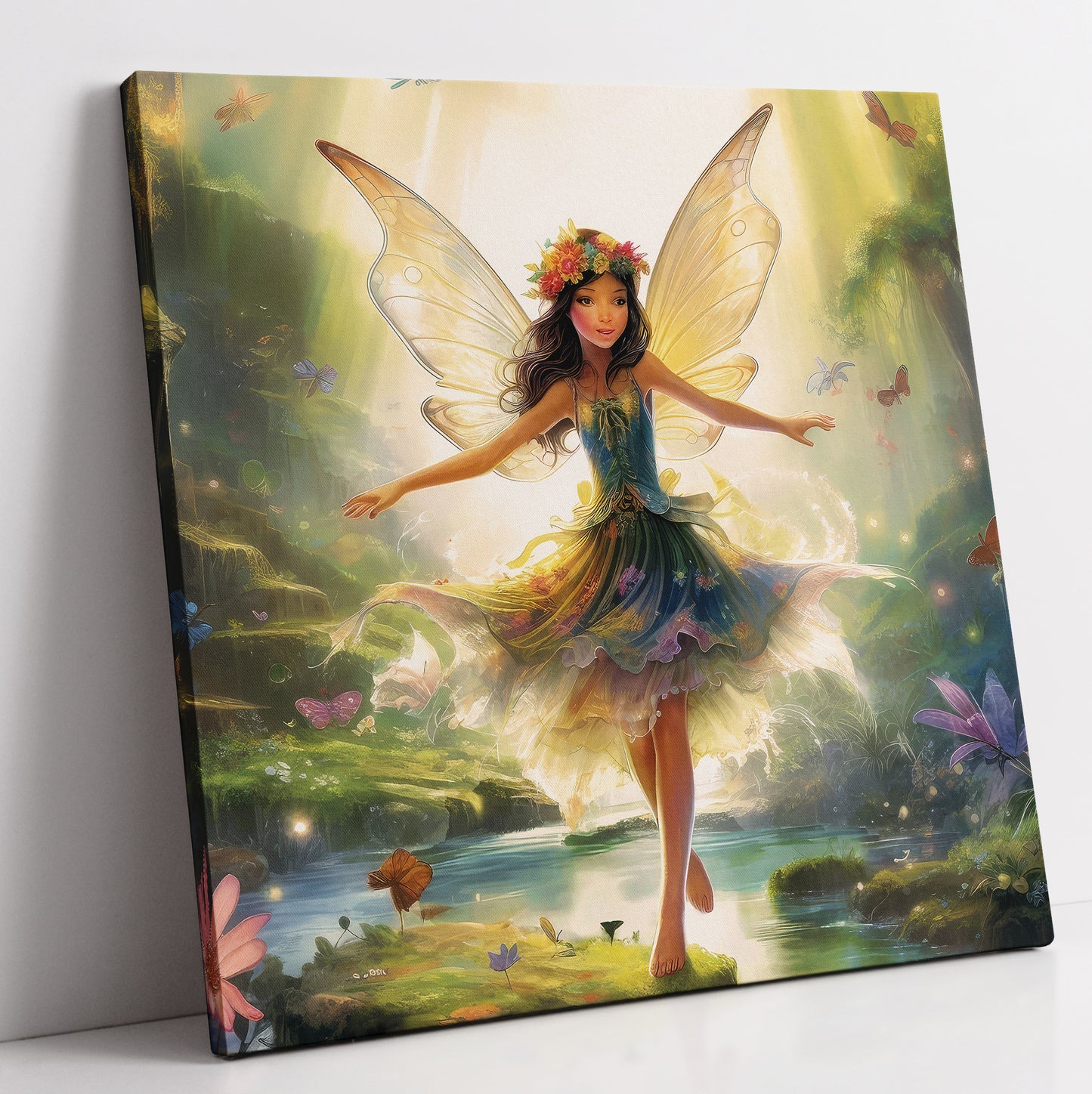 Fairy Tale Enchantment Wall Art - Magical Wonderland Fairy for Girls' Room Decor