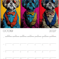 Shih Tzu Kalender 2027 – 12 Maanden Fine Art Honden Wandkalender voor Shih Tzu Liefhebbers