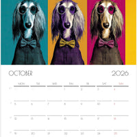 Afghan Hound Calendar 2026 – Art‑Style Dog Calendar with 12 Unique Designs