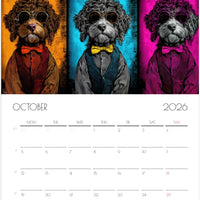 Doodle Calendar 2026 – Art-Style Dog Calendar with 12 Unique Designs