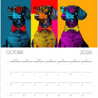 Dachshund Calendar 2026 – Art-Style Dog Calendar with 12 Unique Designs