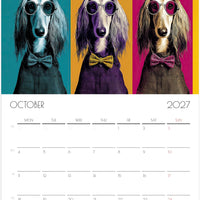 Afghaanse Windhond Kalender 2027 – 12-Maanden Fine Art Honden Wandkalender voor Afghaanse Windhond Liefhebbers