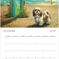 Shih Tzu Kalender 2027 – 12 Maanden Fine Art Honden Wandkalender voor Shih Tzu Liefhebbers