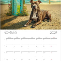 Pitbull Kalender 2027 – 12 Maanden Kunst Kalender voor Pitbull Liefhebbers