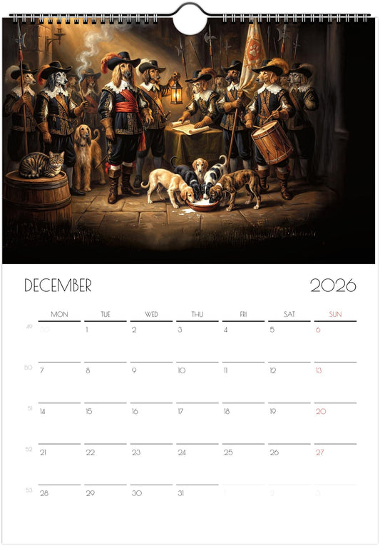 Afghan Hound Calendar 2026 – Art‑Style Dog Calendar with 12 Unique Designs