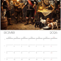 2026 Poodle Wall Planner – Artistic Dog Portrait Collection, 12-Month Printed Gift for Pet Lovers