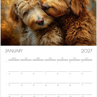 Doodle Kalender 2027 – 12 maanden kunsthondenkalender voor Doodle-liefhebbers