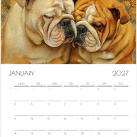 Engelse Bulldog Kalender 2027 – Fine Art Honden Wandkalender voor Bulldogliefhebbers