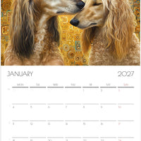 Afghaanse Windhond Kalender 2027 – 12-Maanden Fine Art Honden Wandkalender voor Afghaanse Windhond Liefhebbers