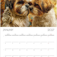 Shih Tzu Kalender 2027 – 12 Maanden Fine Art Honden Wandkalender voor Shih Tzu Liefhebbers