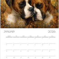 Boxer Calendar 2026 – Art-Style Dog Calendar with 12 Unique Designs