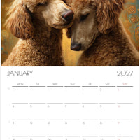 Tekkelkalender 2027 – 12 maanden durende kunstkalender voor aan de muur voor tekkeliefhebbers