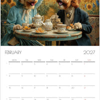 Doodle Kalender 2027 – 12 maanden kunsthondenkalender voor Doodle-liefhebbers