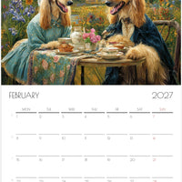 Afghaanse Windhond Kalender 2027 – 12-Maanden Fine Art Honden Wandkalender voor Afghaanse Windhond Liefhebbers