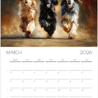 Afghan Hound Calendar 2026 – Art‑Style Dog Calendar with 12 Unique Designs