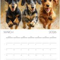 Beagle Wall Calendar 2026 – Artistic Dog Calendar with 12 Unique Beagle Designs