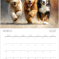Doodle Kalender 2027 – 12 maanden kunsthondenkalender voor Doodle-liefhebbers