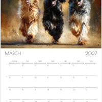 Afghaanse Windhond Kalender 2027 – 12-Maanden Fine Art Honden Wandkalender voor Afghaanse Windhond Liefhebbers