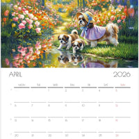 Shih Tzu Calendar 2026 – Art Style Dog Wall Calendar, 12 Month Planner, Unique Gift for Shih Tzu Lovers
