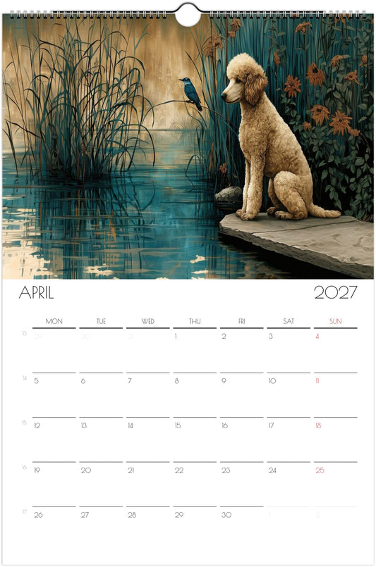 Tekkelkalender 2027 – 12 maanden durende kunstkalender voor aan de muur voor tekkeliefhebbers