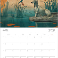 Afghaanse Windhond Kalender 2027 – 12-Maanden Fine Art Honden Wandkalender voor Afghaanse Windhond Liefhebbers