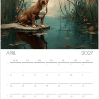 Pitbull Kalender 2027 – 12 Maanden Kunst Kalender voor Pitbull Liefhebbers
