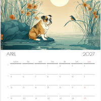 Engelse Bulldog Kalender 2027 – Fine Art Honden Wandkalender voor Bulldogliefhebbers