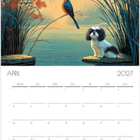 Shih Tzu Kalender 2027 – 12 Maanden Fine Art Honden Wandkalender voor Shih Tzu Liefhebbers