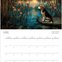 Beagle Kalender 2027 – 12 Maanden Hondenkalender met Kunstwerken voor Beagleliefhebbers