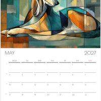 Afghaanse Windhond Kalender 2027 – 12-Maanden Fine Art Honden Wandkalender voor Afghaanse Windhond Liefhebbers