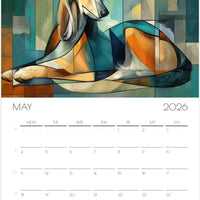 Afghan Hound Calendar 2026 – Art‑Style Dog Calendar with 12 Unique Designs
