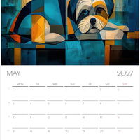Shih Tzu Kalender 2027 – 12 Maanden Fine Art Honden Wandkalender voor Shih Tzu Liefhebbers