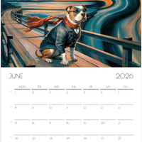 Pitbull Calendar 2026 – Art-Style Dog Calendar with 12 Unique Designs