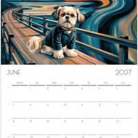 Shih Tzu Kalender 2027 – 12 Maanden Fine Art Honden Wandkalender voor Shih Tzu Liefhebbers