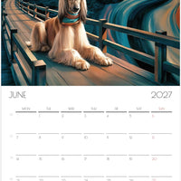 Afghaanse Windhond Kalender 2027 – 12-Maanden Fine Art Honden Wandkalender voor Afghaanse Windhond Liefhebbers