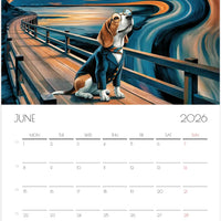 Beagle Wall Calendar 2026 – Artistic Dog Calendar with 12 Unique Portraits